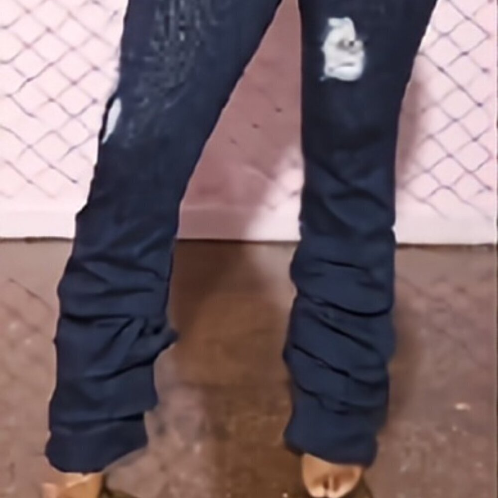 Swank A Posh “The Cost” Distressed High Waist Jeans | Size Large (10–12) NWT